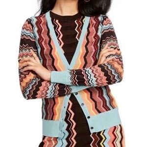 NWT Missoni Target Zig Zag V-Neck Cardigan Sweater XS